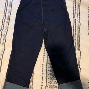 Hell Bunny Charlie high waist blue denim capris